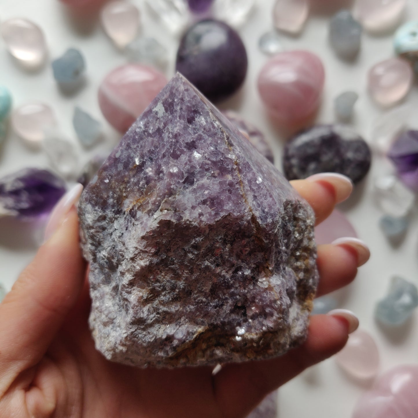 Lepidolite Point - Half Polished (#1) - Simply Affinity