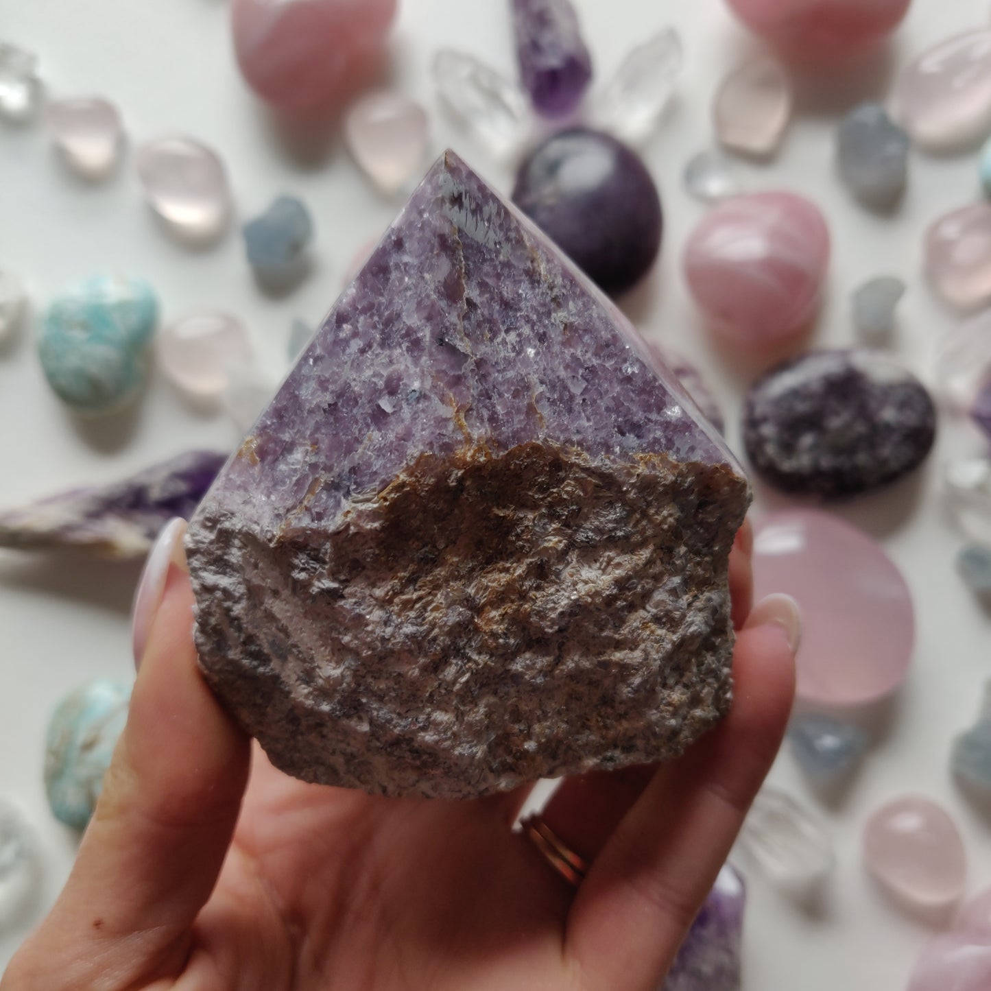Lepidolite Point - Half Polished (#1) - Simply Affinity