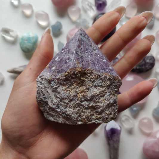 Lepidolite Point - Half Polished (#1) - Simply Affinity
