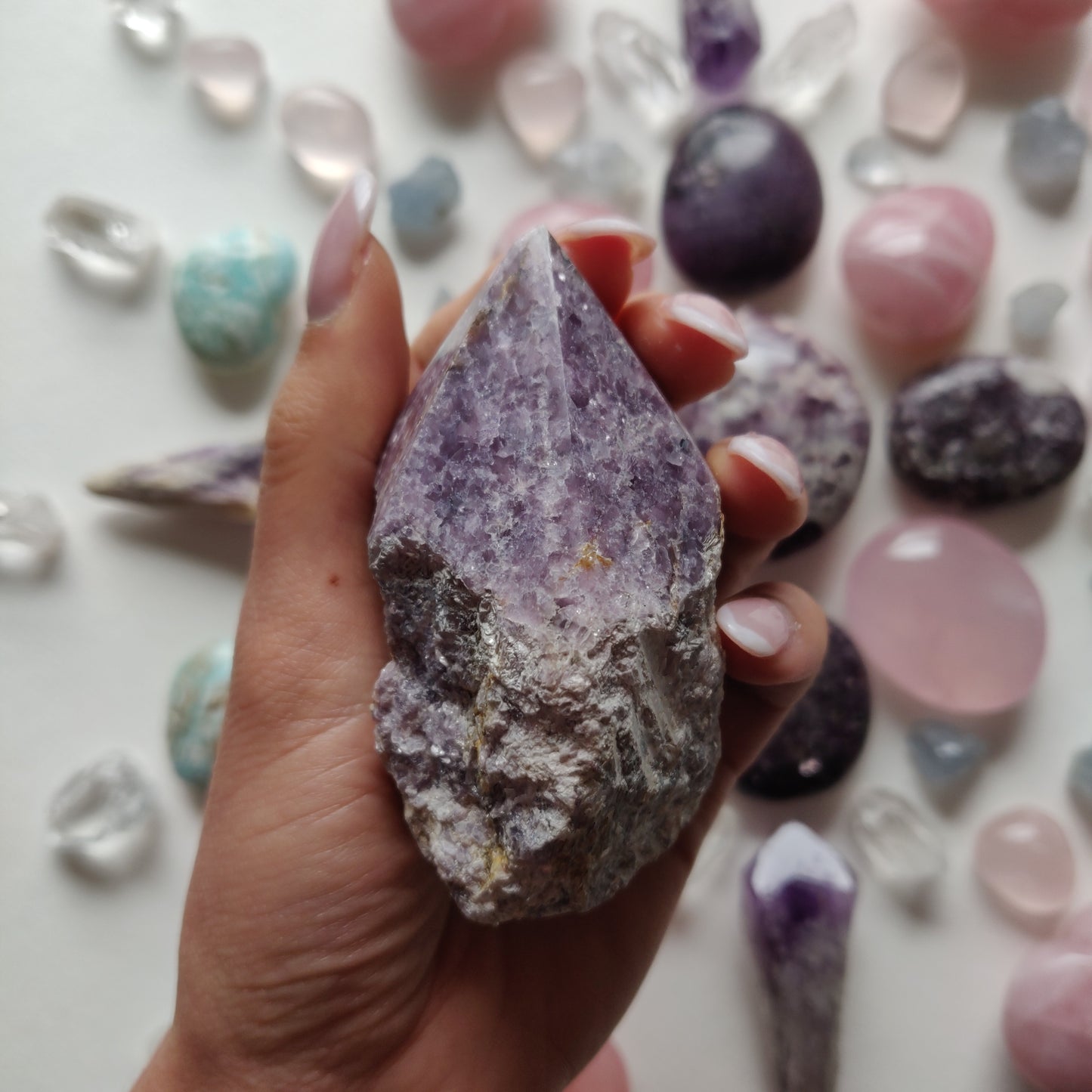 Lepidolite Point - Half Polished (#1) - Simply Affinity