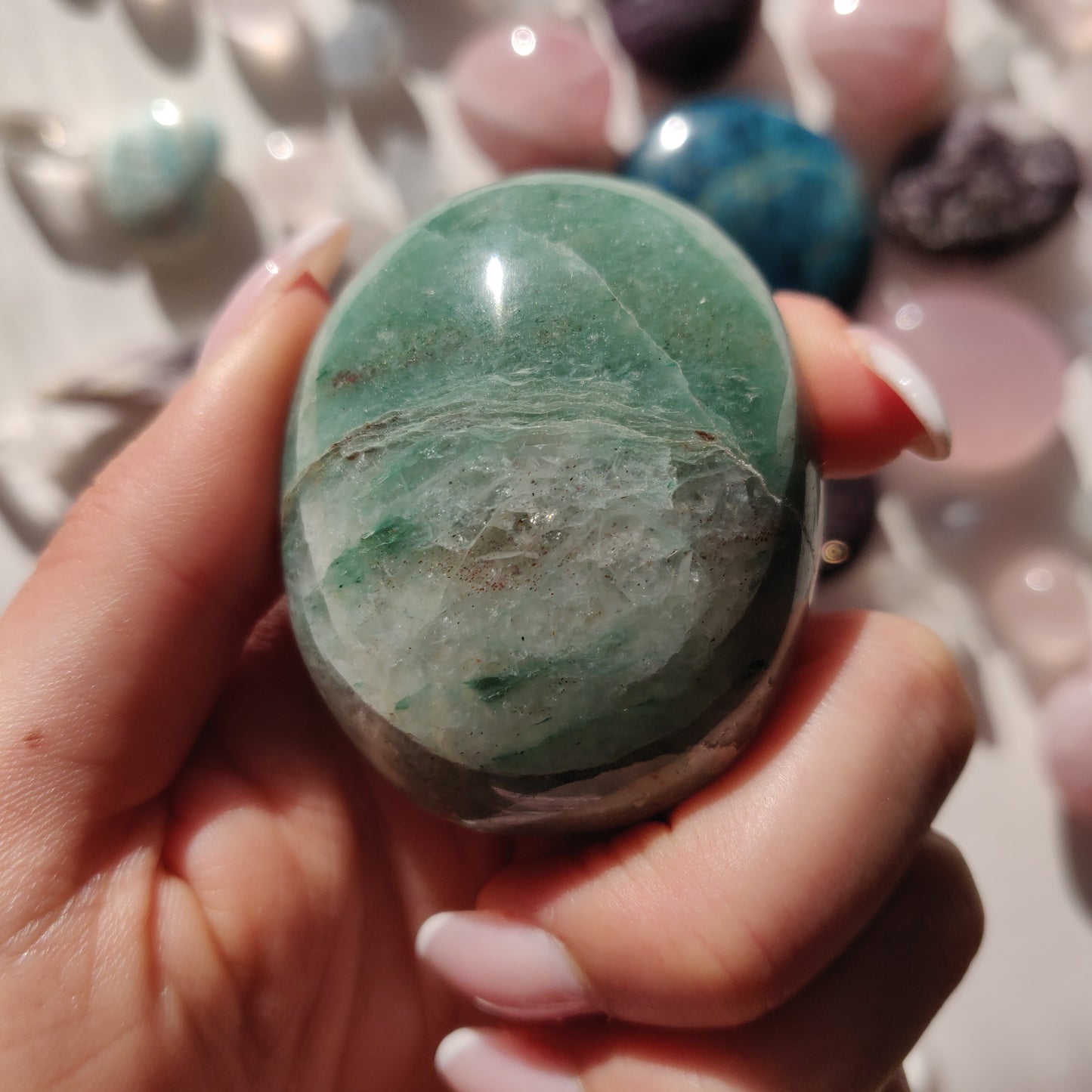 Green Aventurine Palm Stone (#10) - Simply Affinity