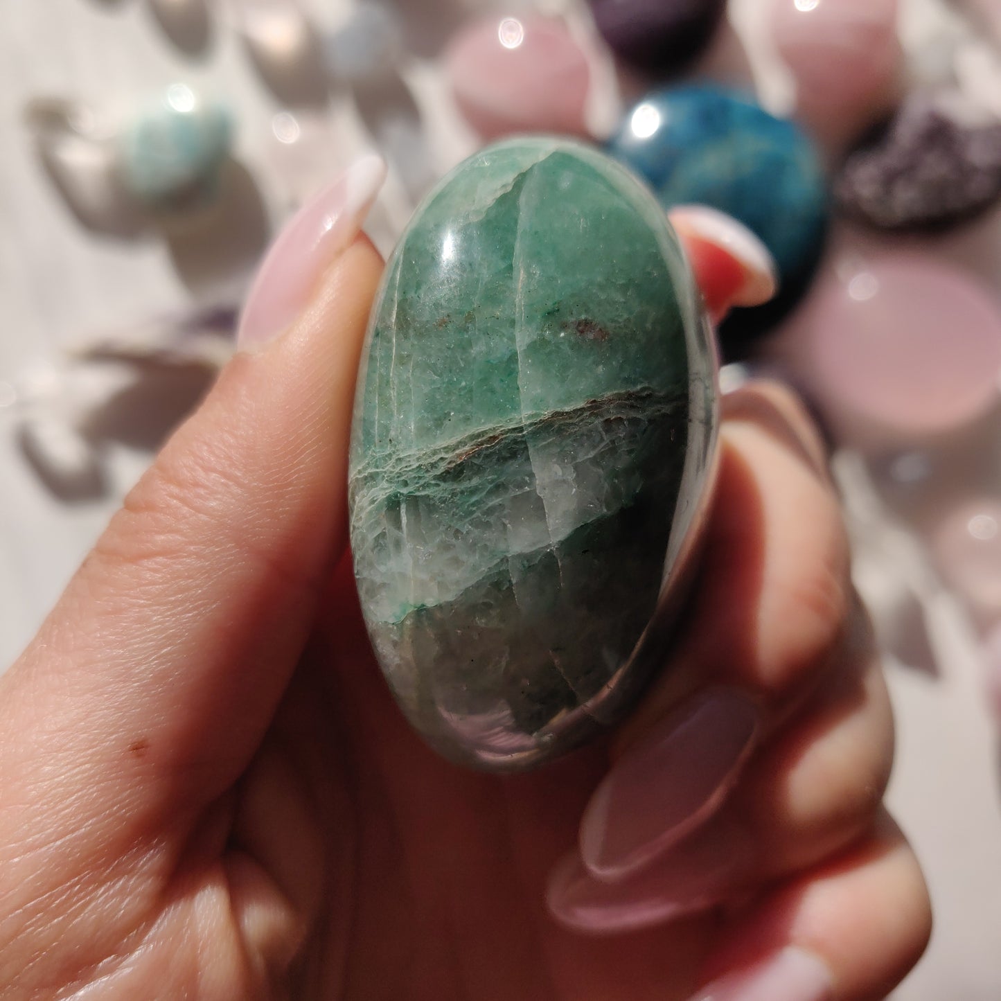 Green Aventurine Palm Stone (#10) - Simply Affinity