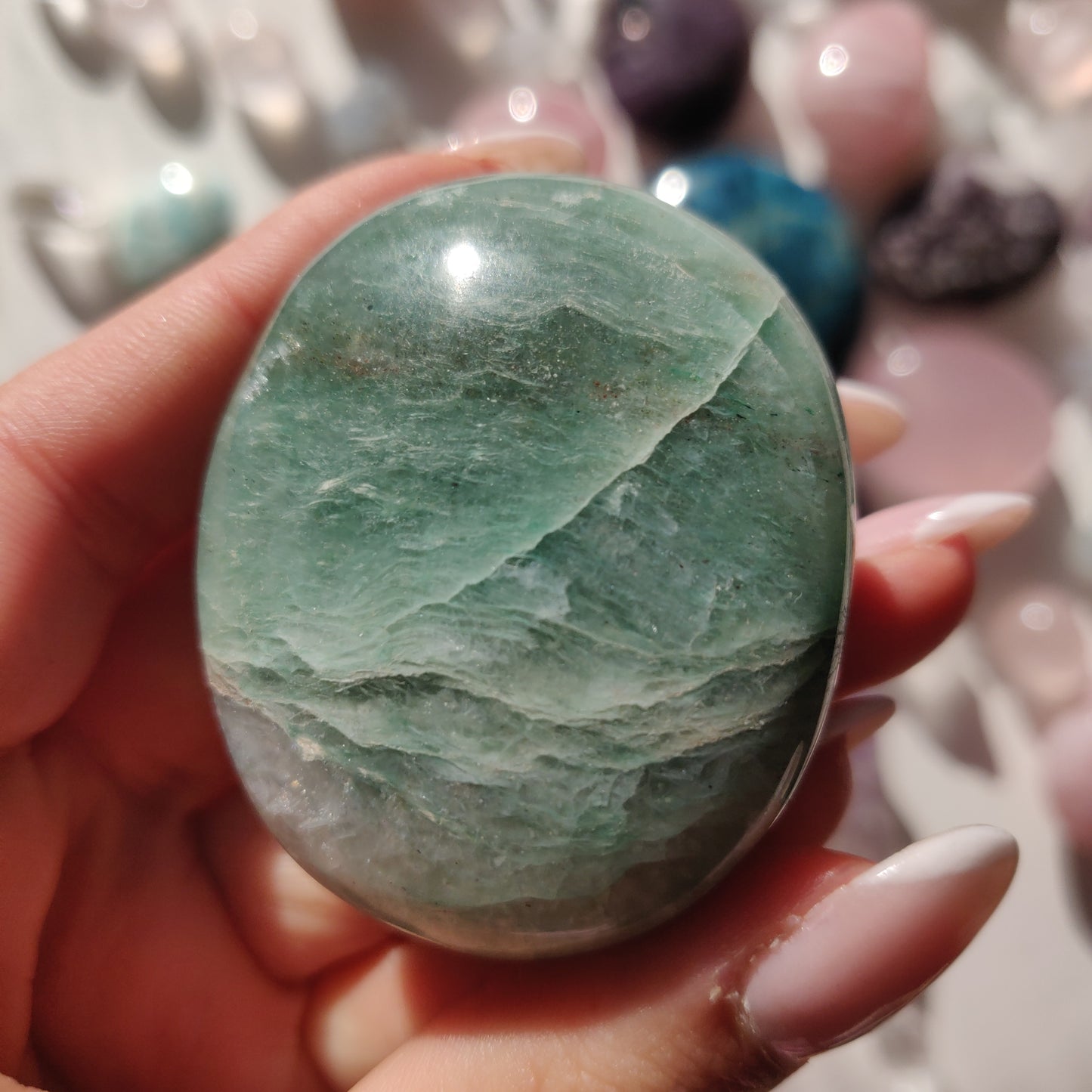 Green Aventurine Palm Stone (#10) - Simply Affinity