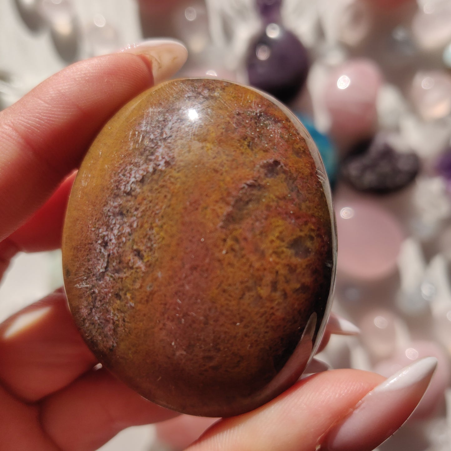 Rainbow Spirit Jasper Palm Stone (#1) - Simply Affinity