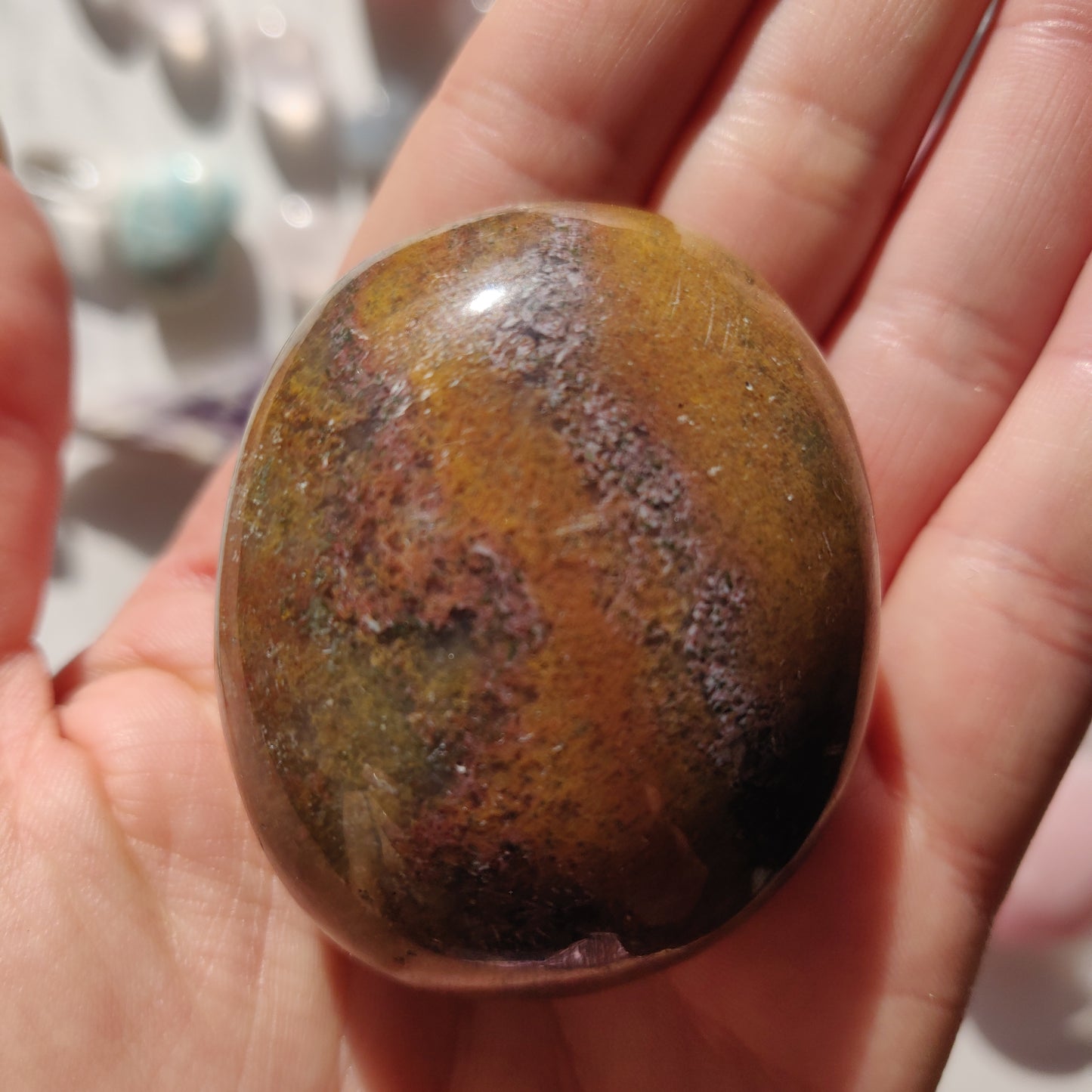 Rainbow Spirit Jasper Palm Stone (#1) - Simply Affinity