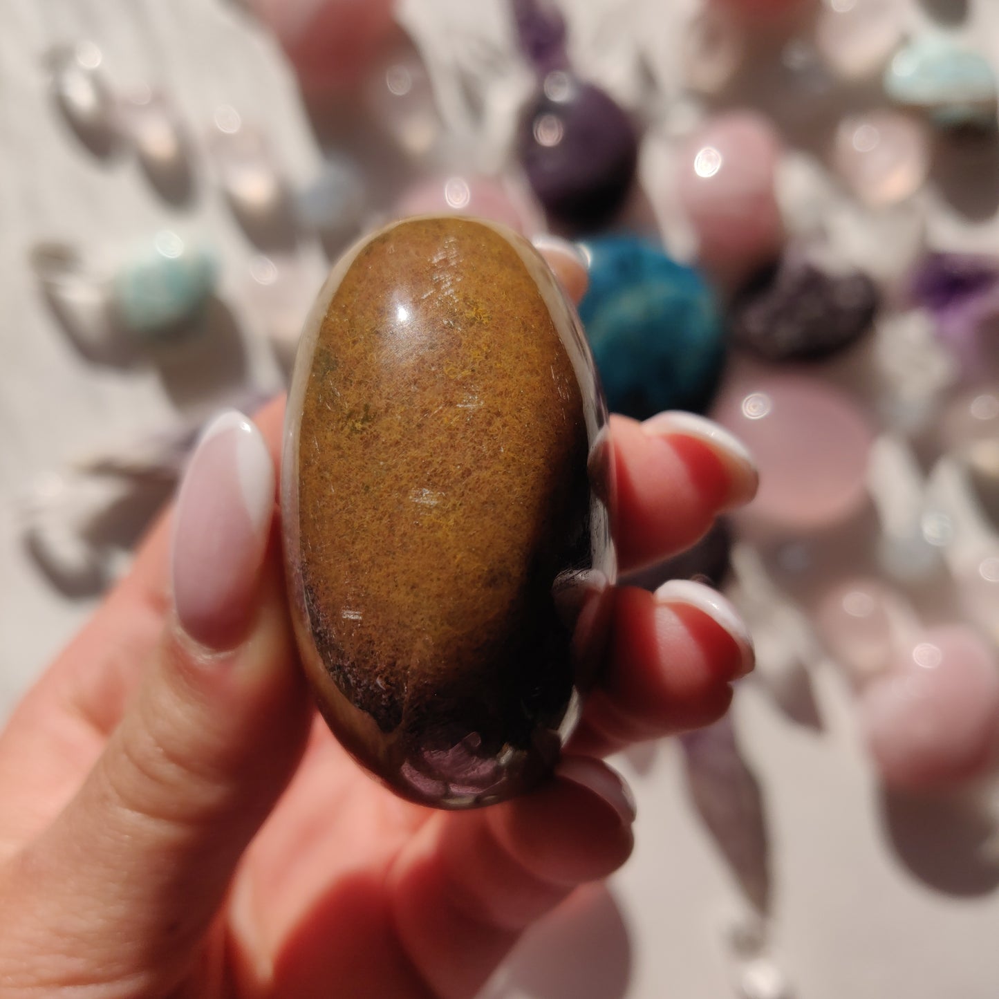 Rainbow Spirit Jasper Palm Stone (#1) - Simply Affinity