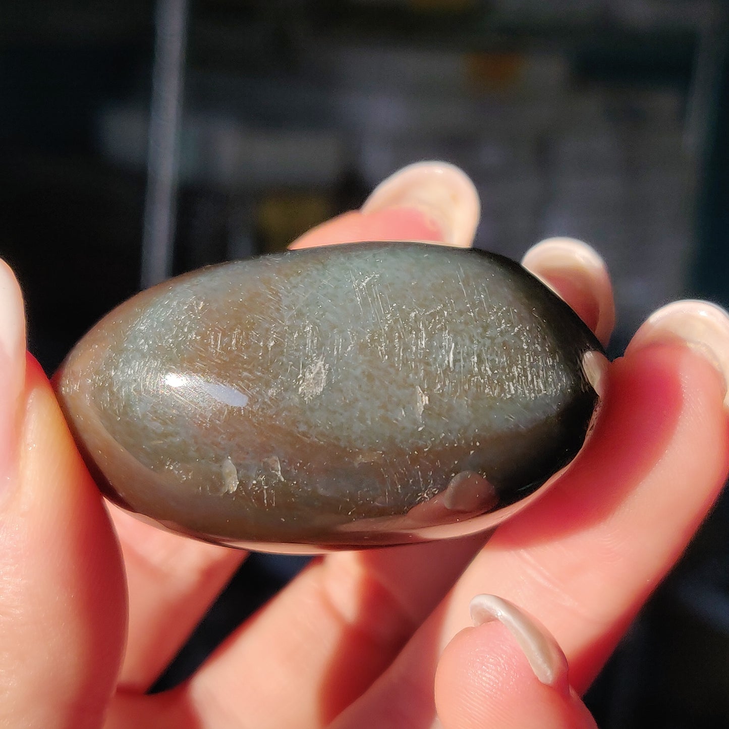 Rainbow Spirit Jasper Palm Stone (#17) - Simply Affinity