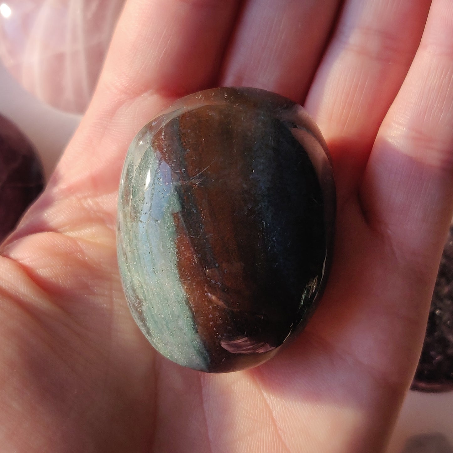 Rainbow Spirit Jasper Palm Stone (#17) - Simply Affinity