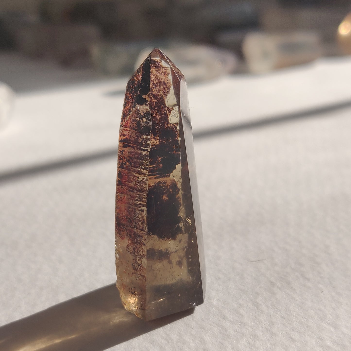 Smoky Garden Quartz Point, Lodolite Point (#3G) - Simply Affinity