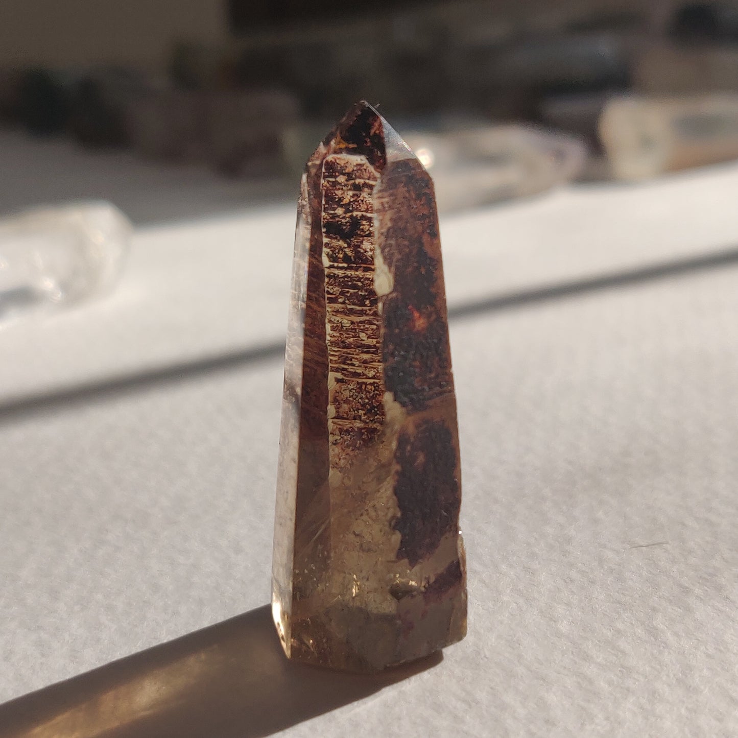 Smoky Garden Quartz Point, Lodolite Point (#3G) - Simply Affinity