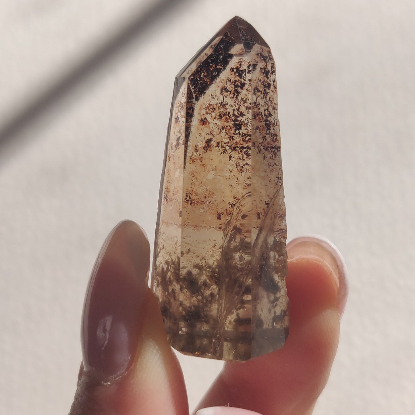Smoky Garden Quartz Point, Lodolite Point (#3G) - Simply Affinity
