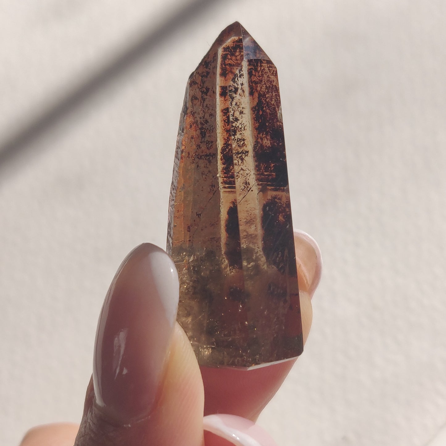 Smoky Garden Quartz Point, Lodolite Point (#3G) - Simply Affinity