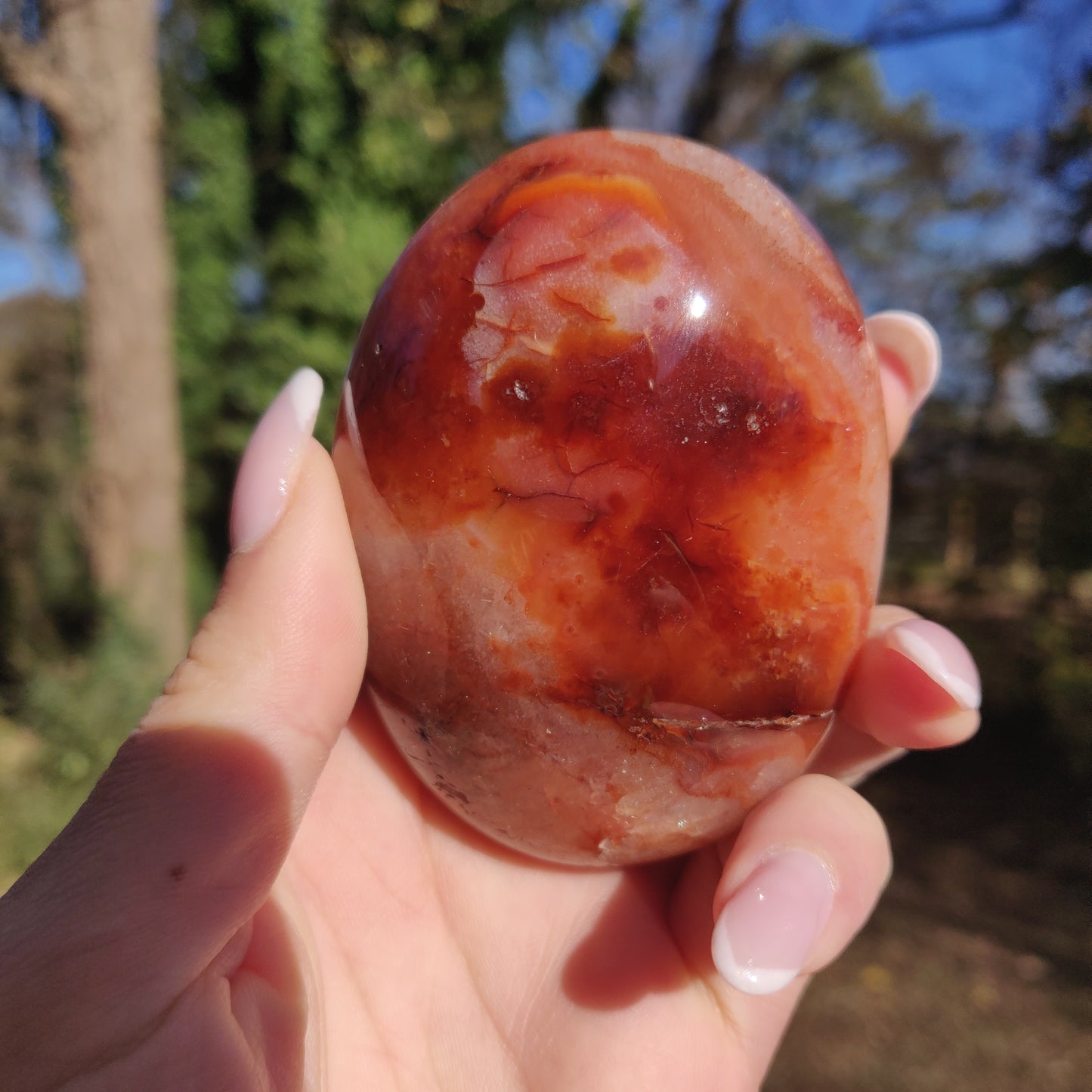 Carnelian Palm Stone (#1) - Simply Affinity