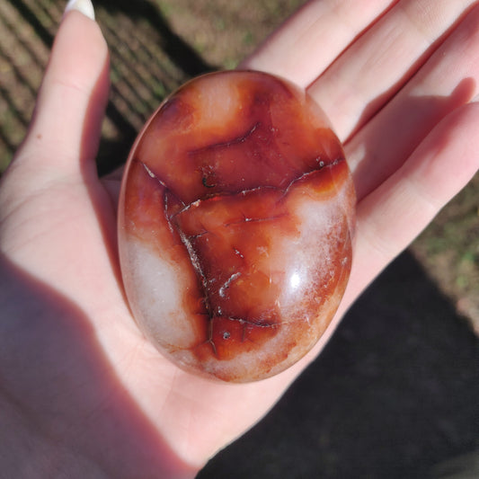 Carnelian Palm Stone (#1) - Simply Affinity