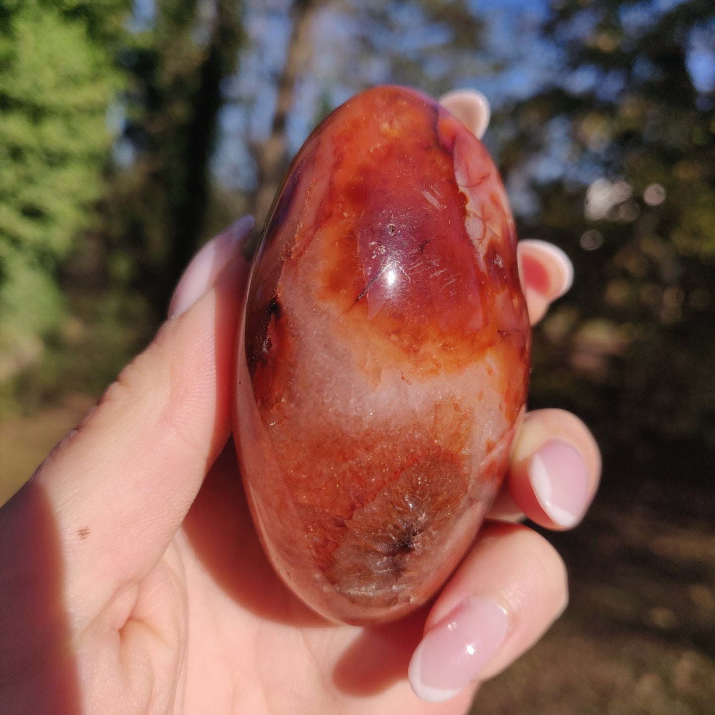 Carnelian Palm Stone (#1) - Simply Affinity