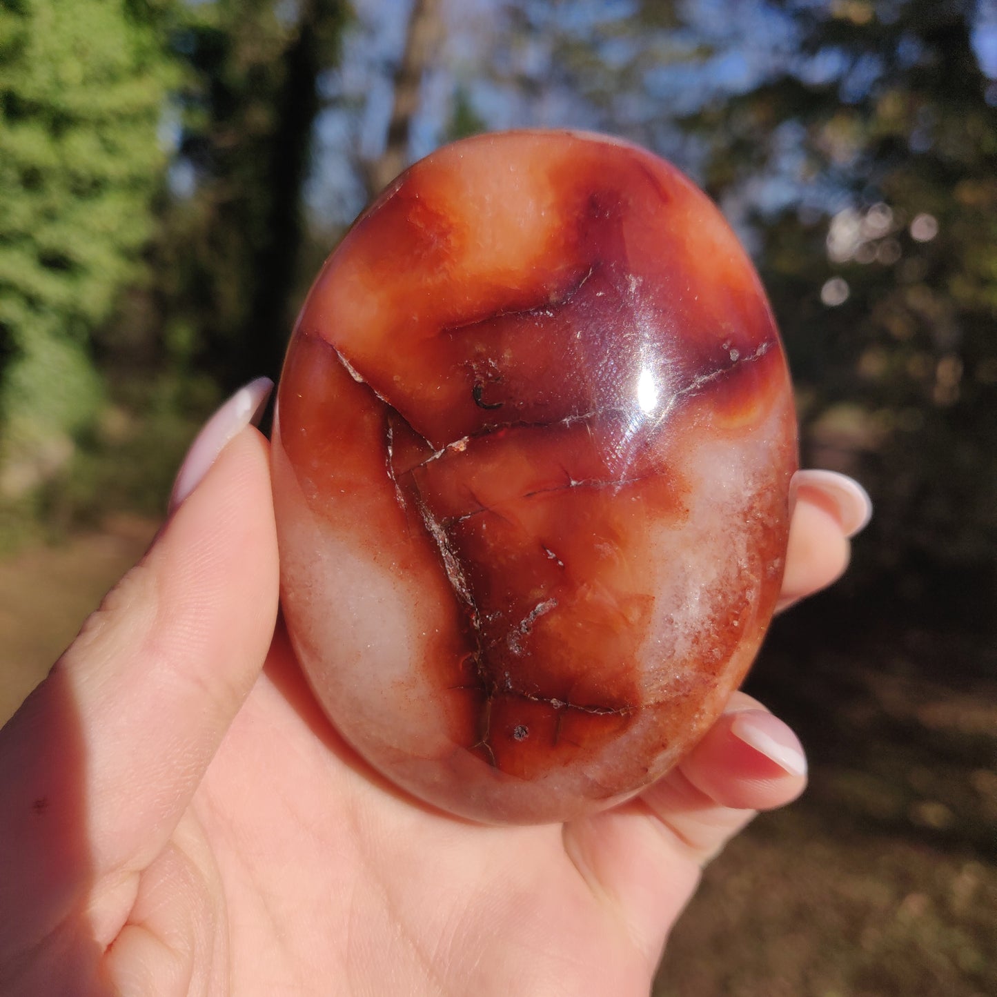 Carnelian Palm Stone (#1) - Simply Affinity
