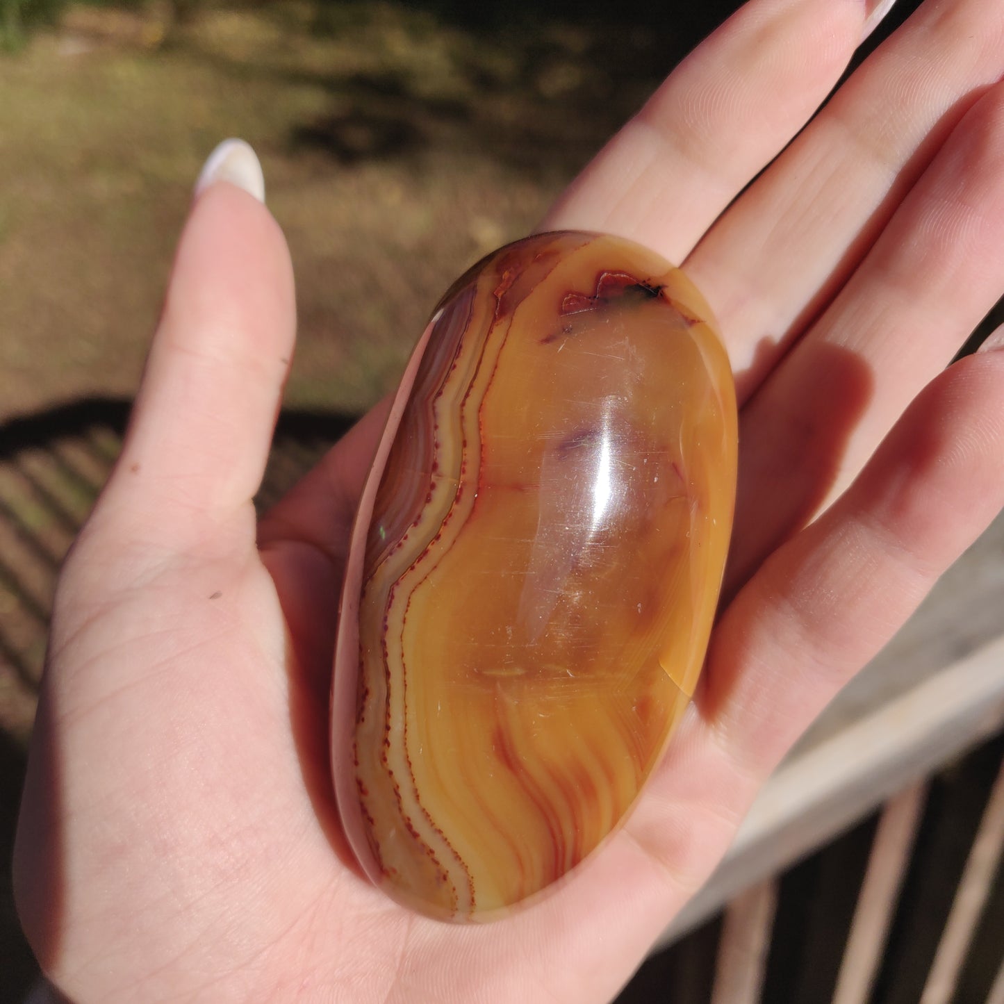 Carnelian Palm Stone (#5) - Simply Affinity