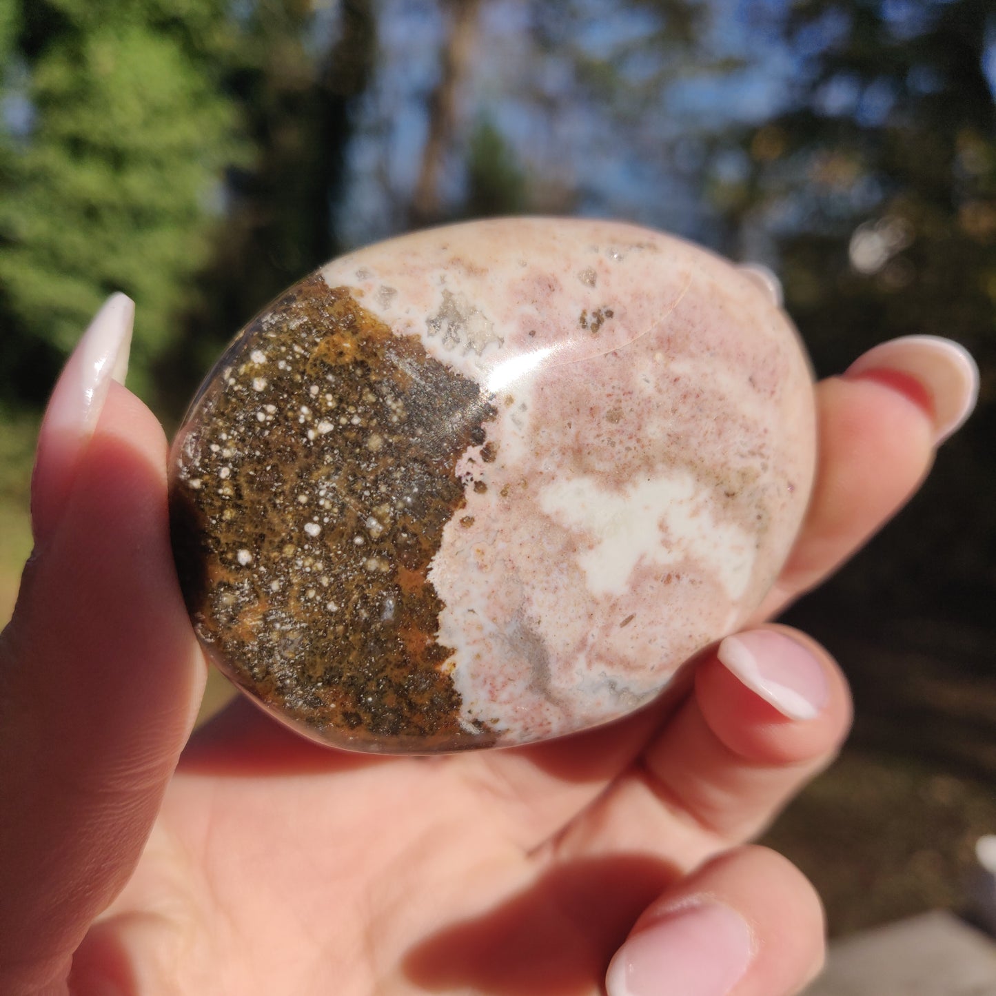 Ocean Jasper Palm Stone (#42) - Simply Affinity