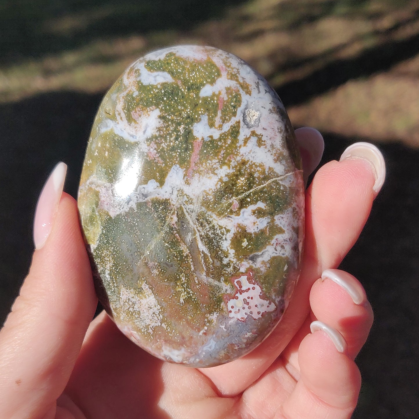 Ocean Jasper Palm Stone (#51) - Simply Affinity