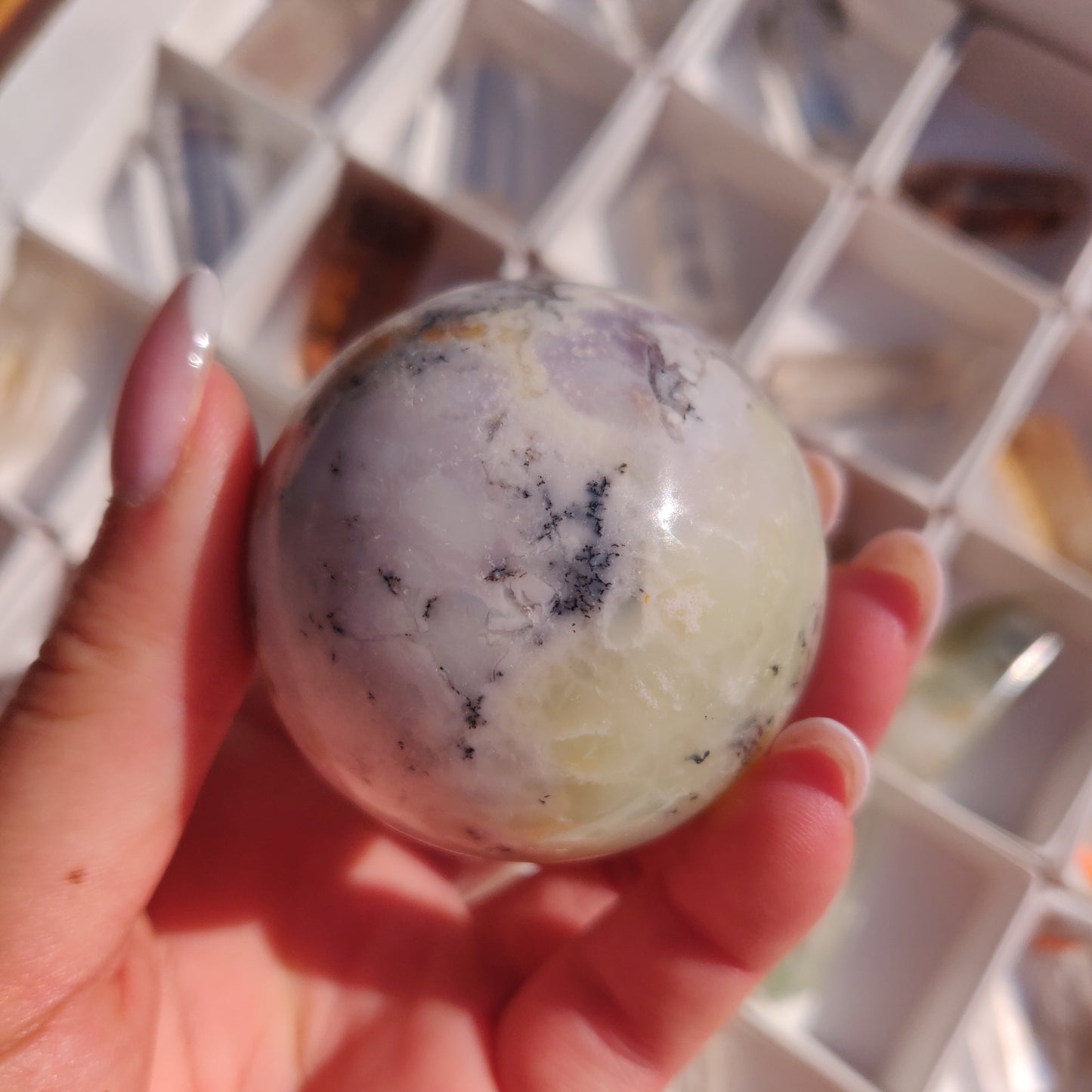 Purple Dendritic Opal Egg (#1) - Simply Affinity