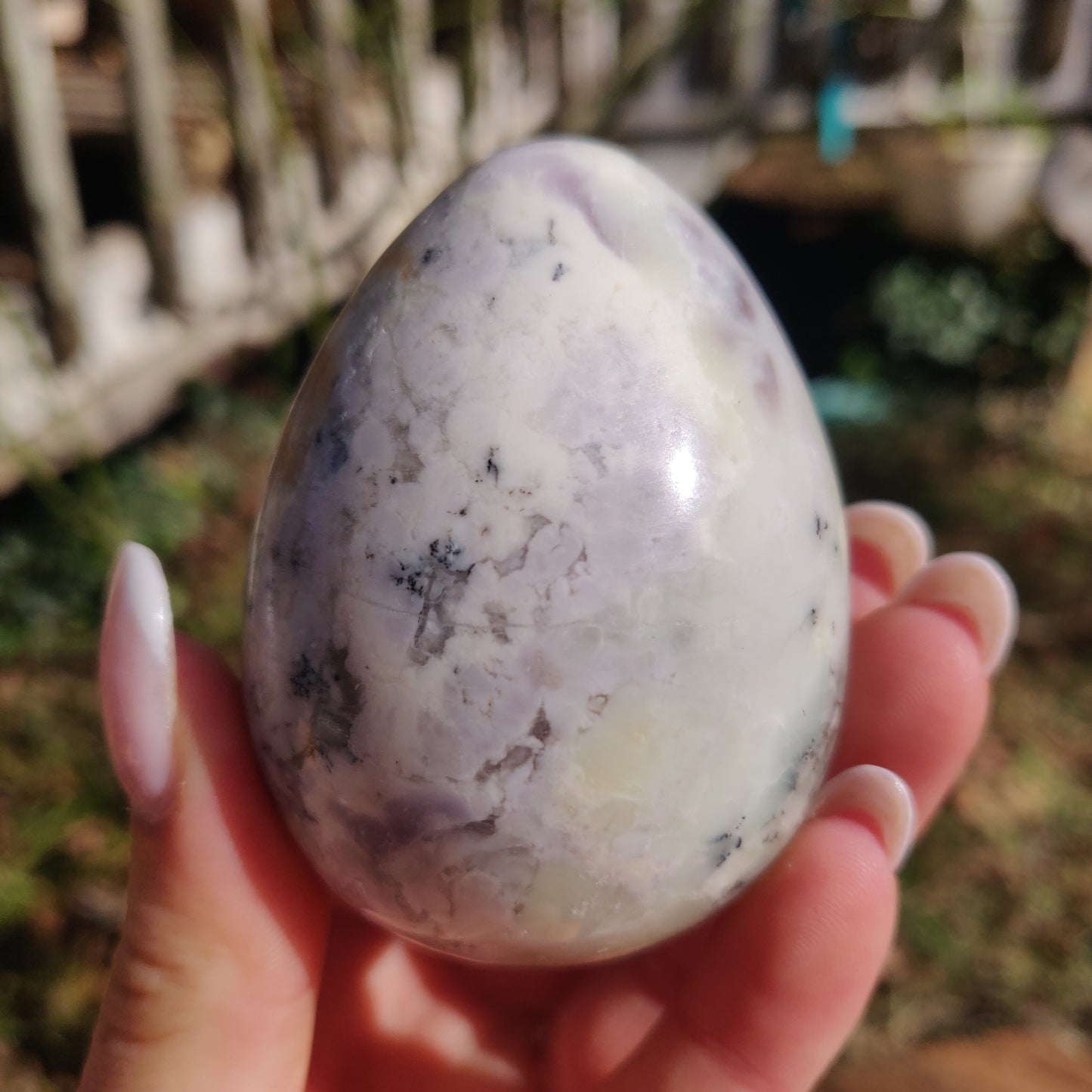 Purple Dendritic Opal Egg (#1) - Simply Affinity