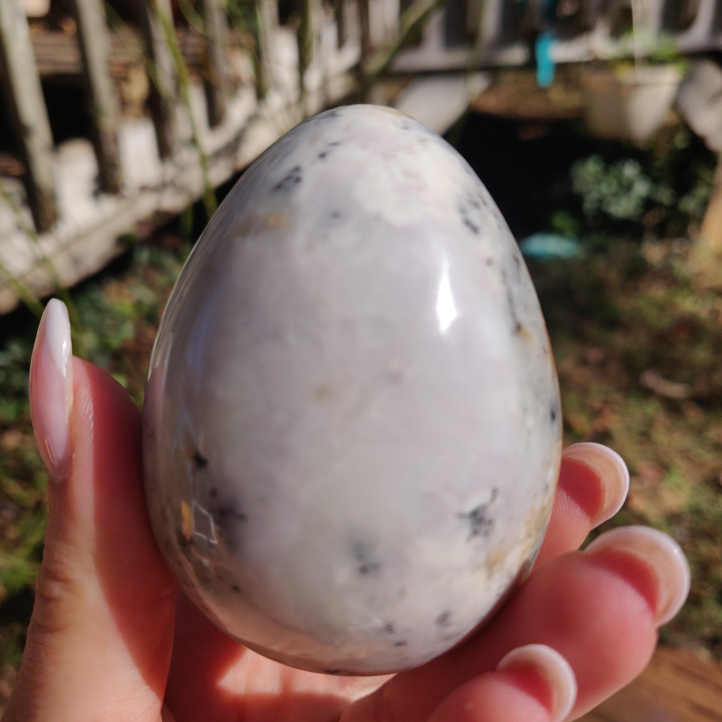 Purple Dendritic Opal Egg (#1) - Simply Affinity