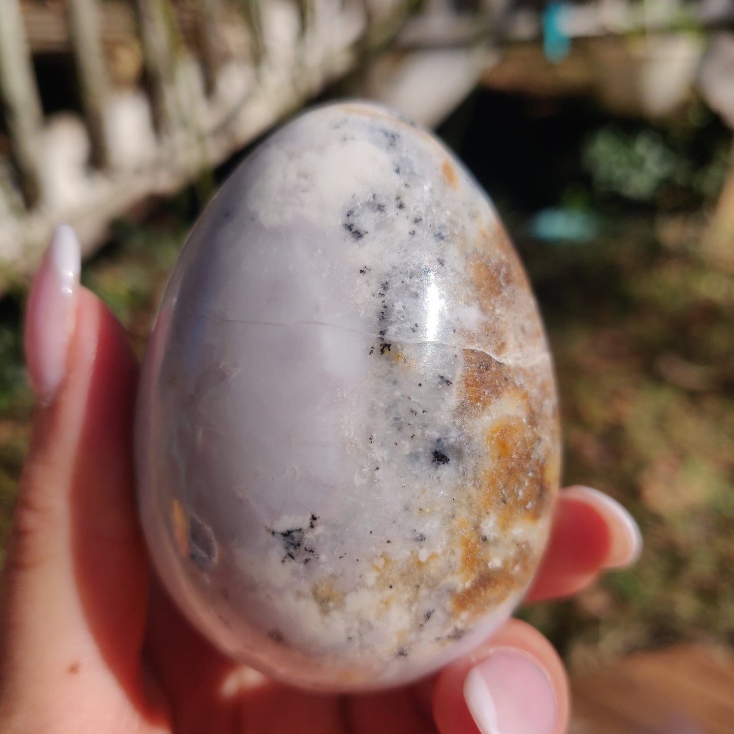 Purple Dendritic Opal Egg (#1) - Simply Affinity