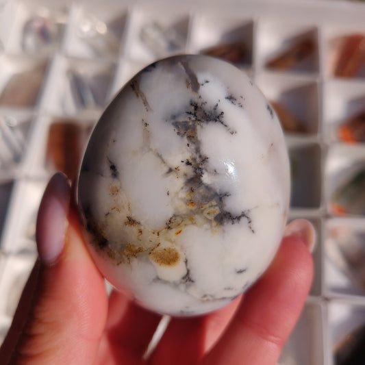 Purple Dendritic Opal Palm Stone (#15) - Simply Affinity