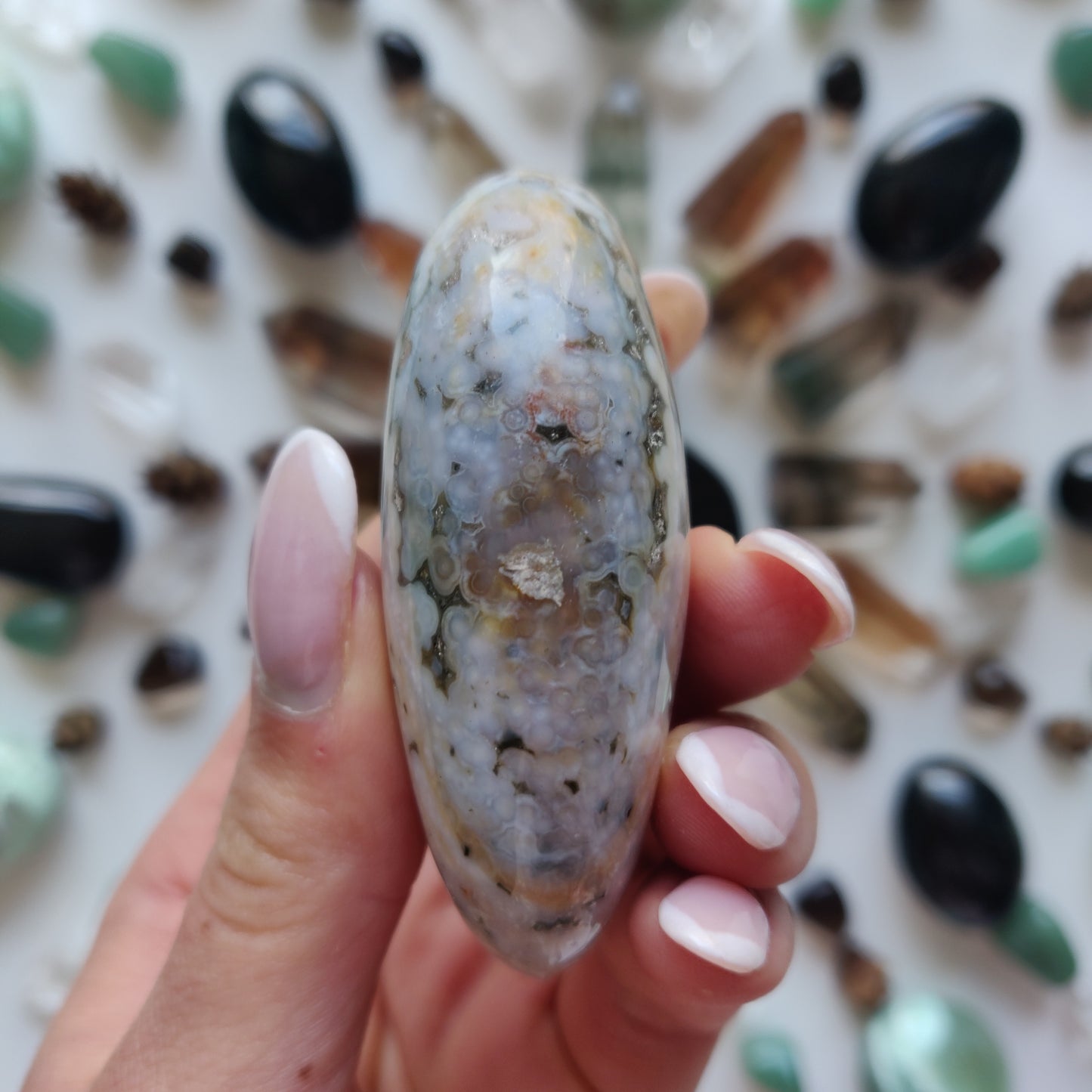 Ocean Jasper Palm Stone (#E4)
