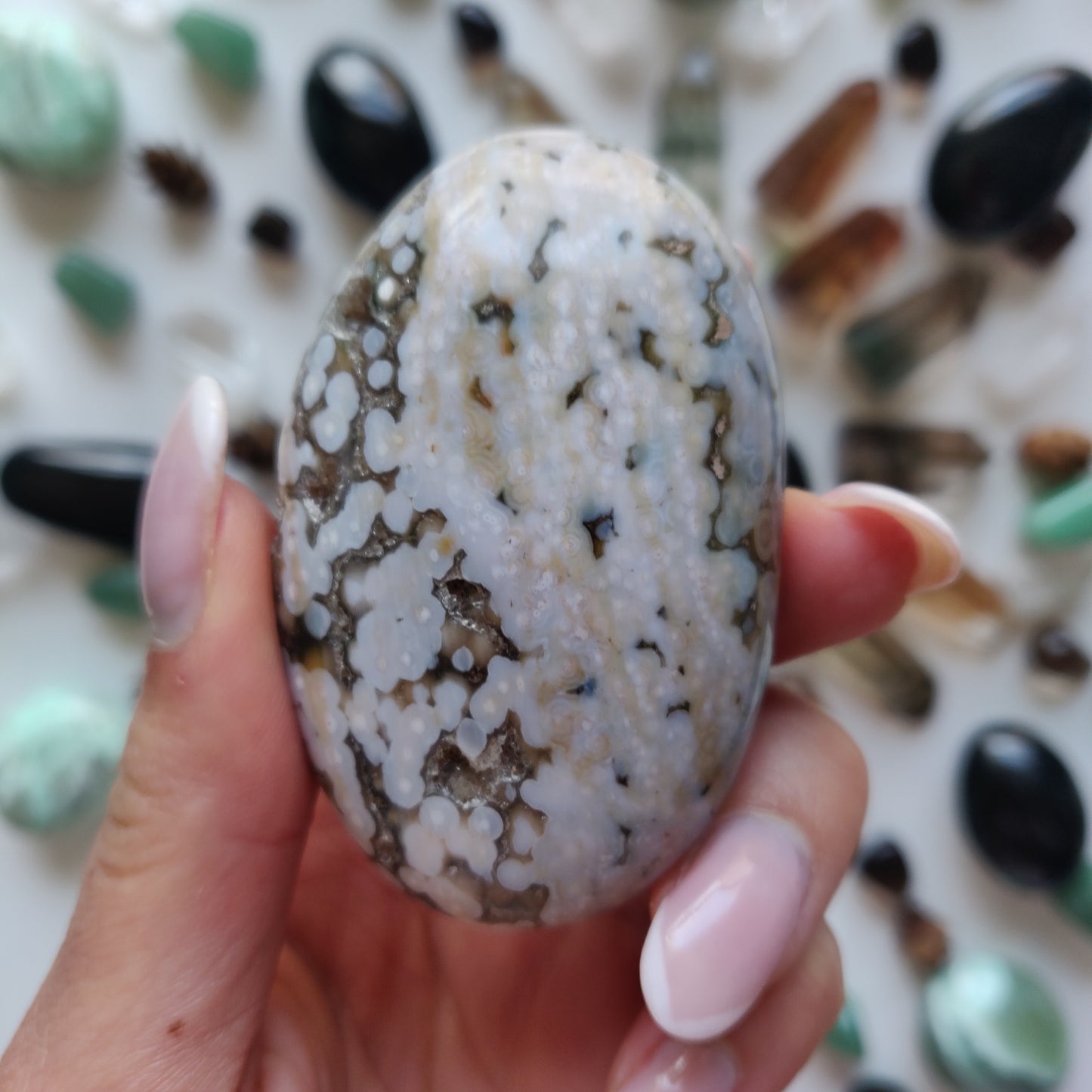 Ocean Jasper Palm Stone (#E4)