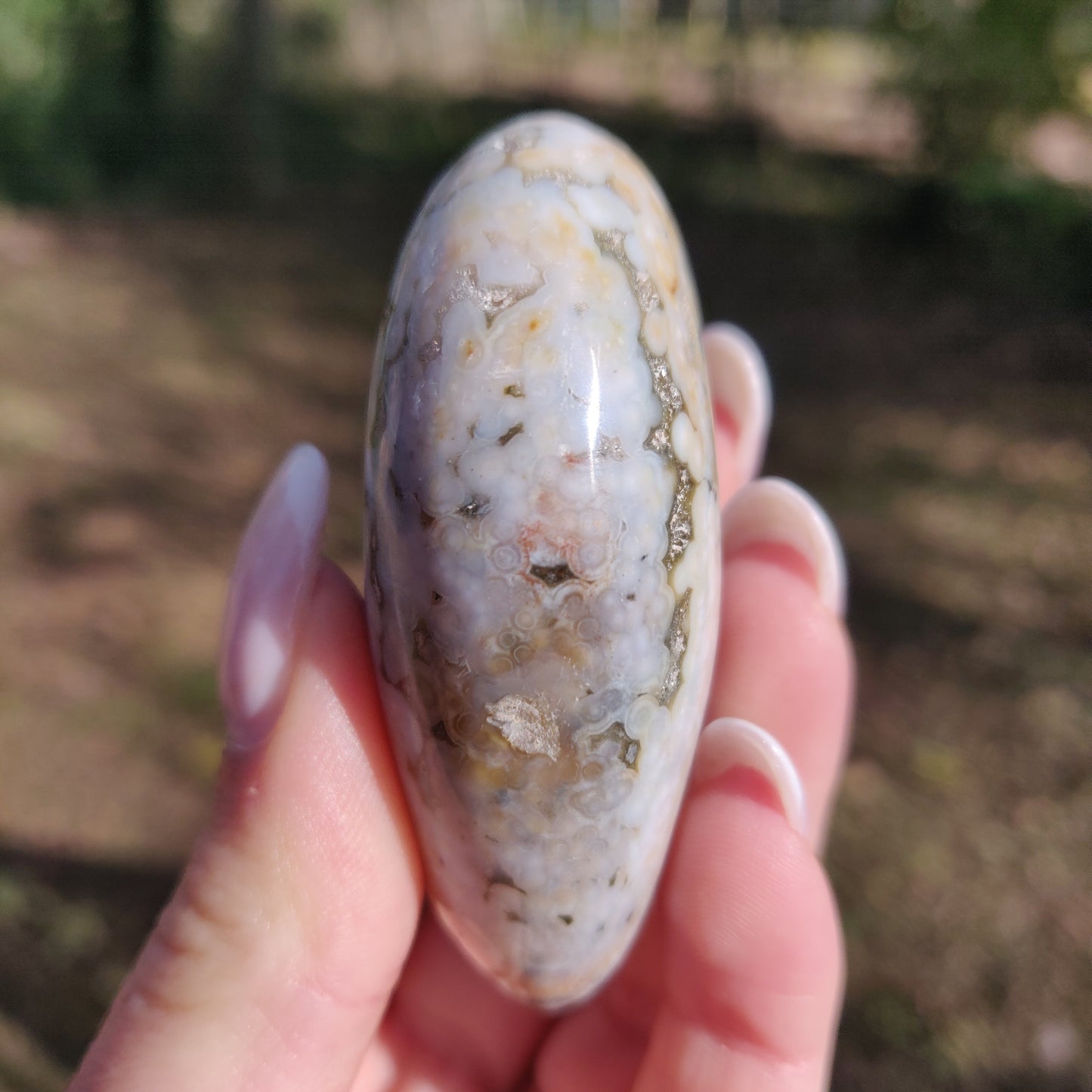Ocean Jasper Palm Stone (#E4)