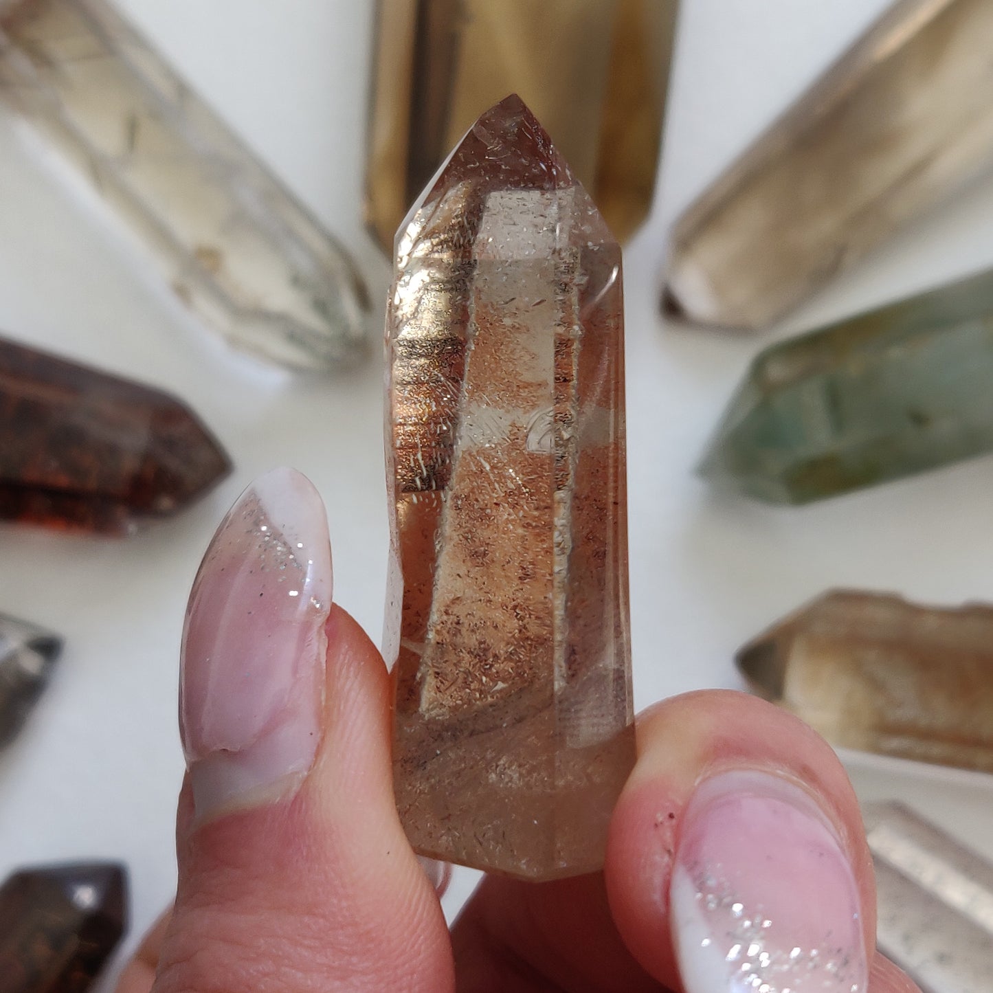 Garden Quartz Point, Lodolite Point (#19G) - Simply Affinity