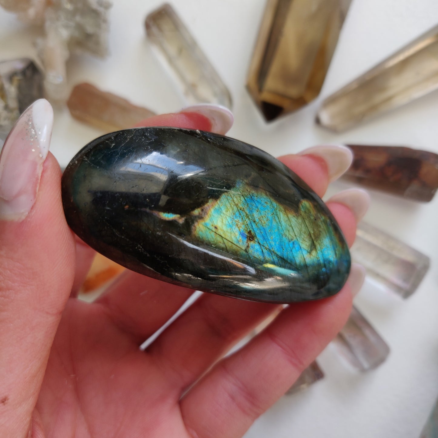 Labradorite Palm Stone (#68) - Simply Affinity