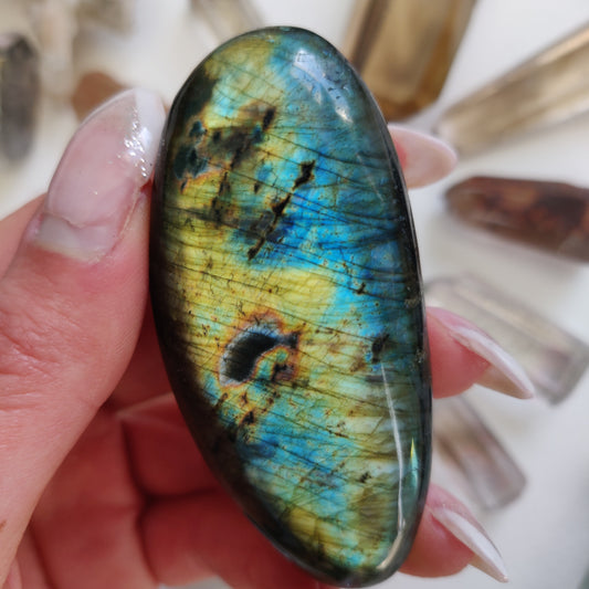 Labradorite Palm Stone (#68) - Simply Affinity