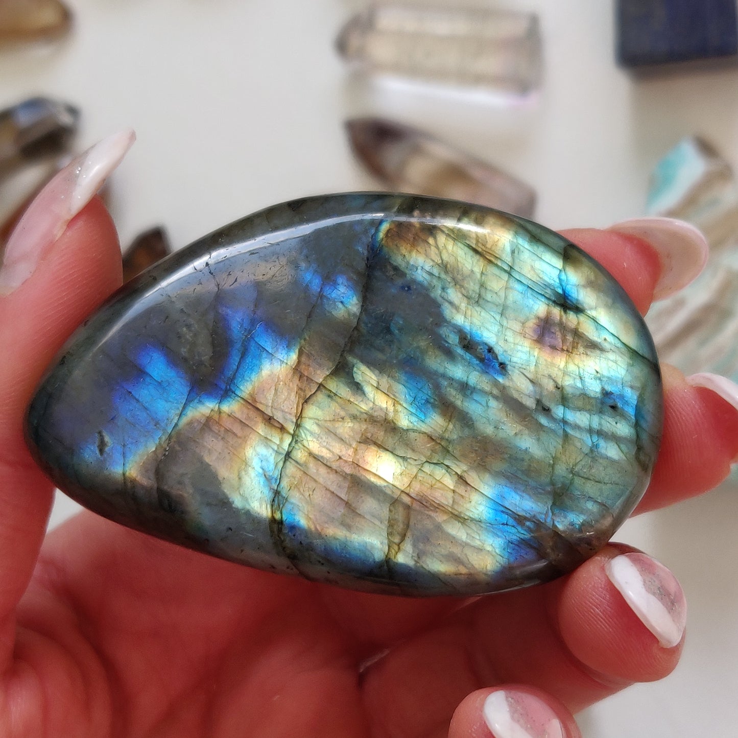 Labradorite Palm Stone (#162) - Simply Affinity