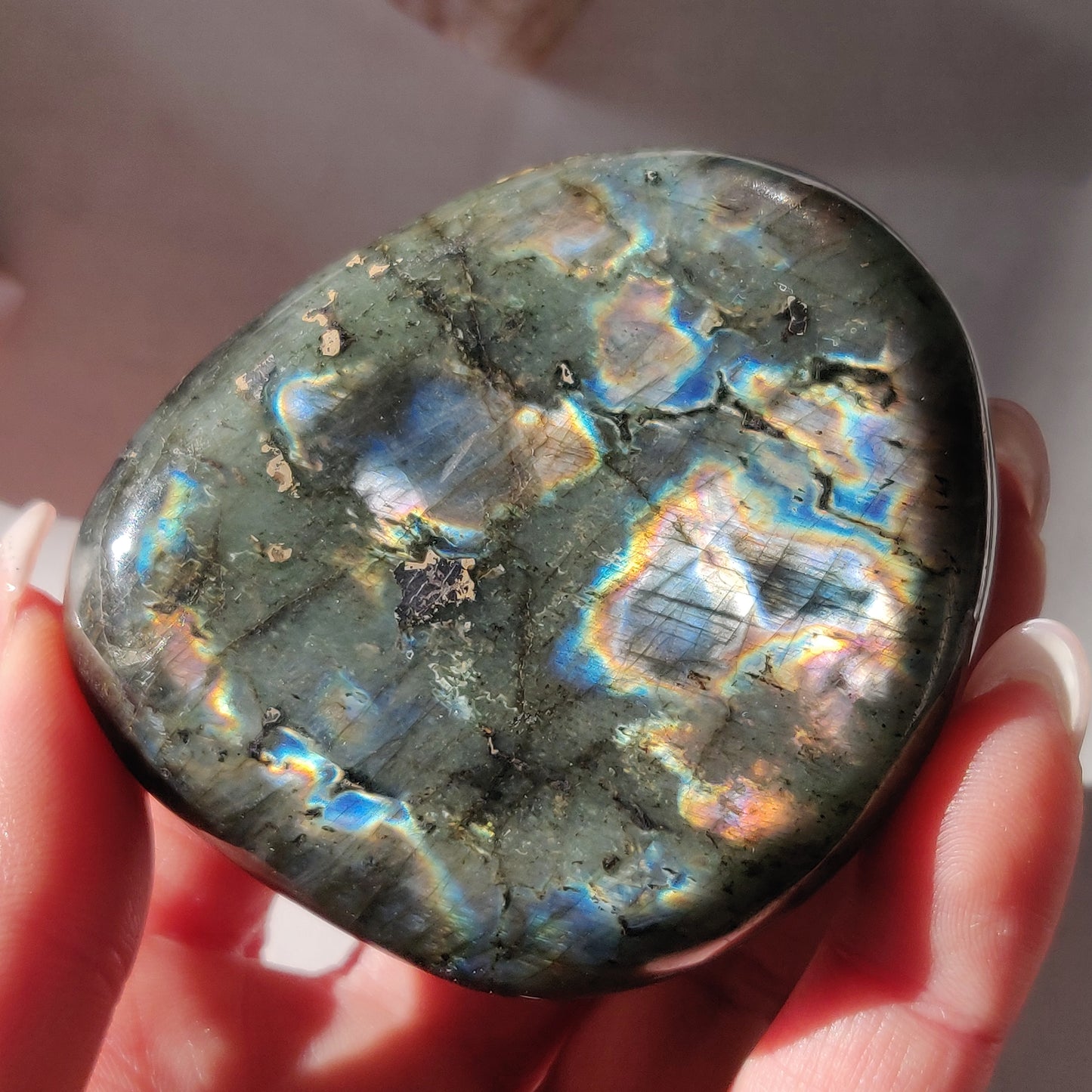 Labradorite Palm Stone (#215) - Simply Affinity