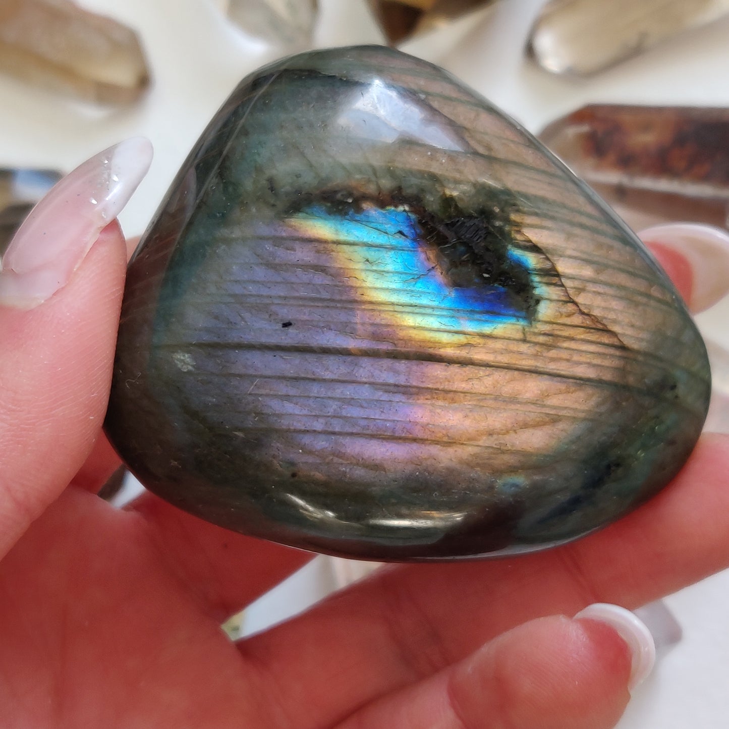 Labradorite Palm Stone (#276) - Simply Affinity