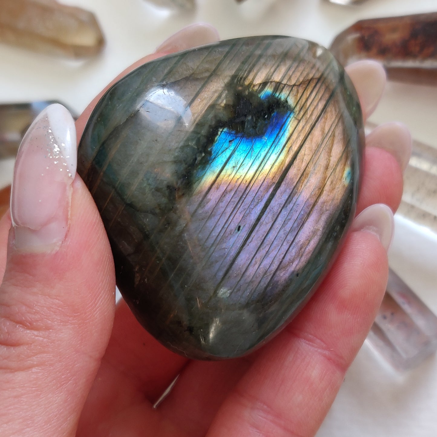 Labradorite Palm Stone (#276) - Simply Affinity