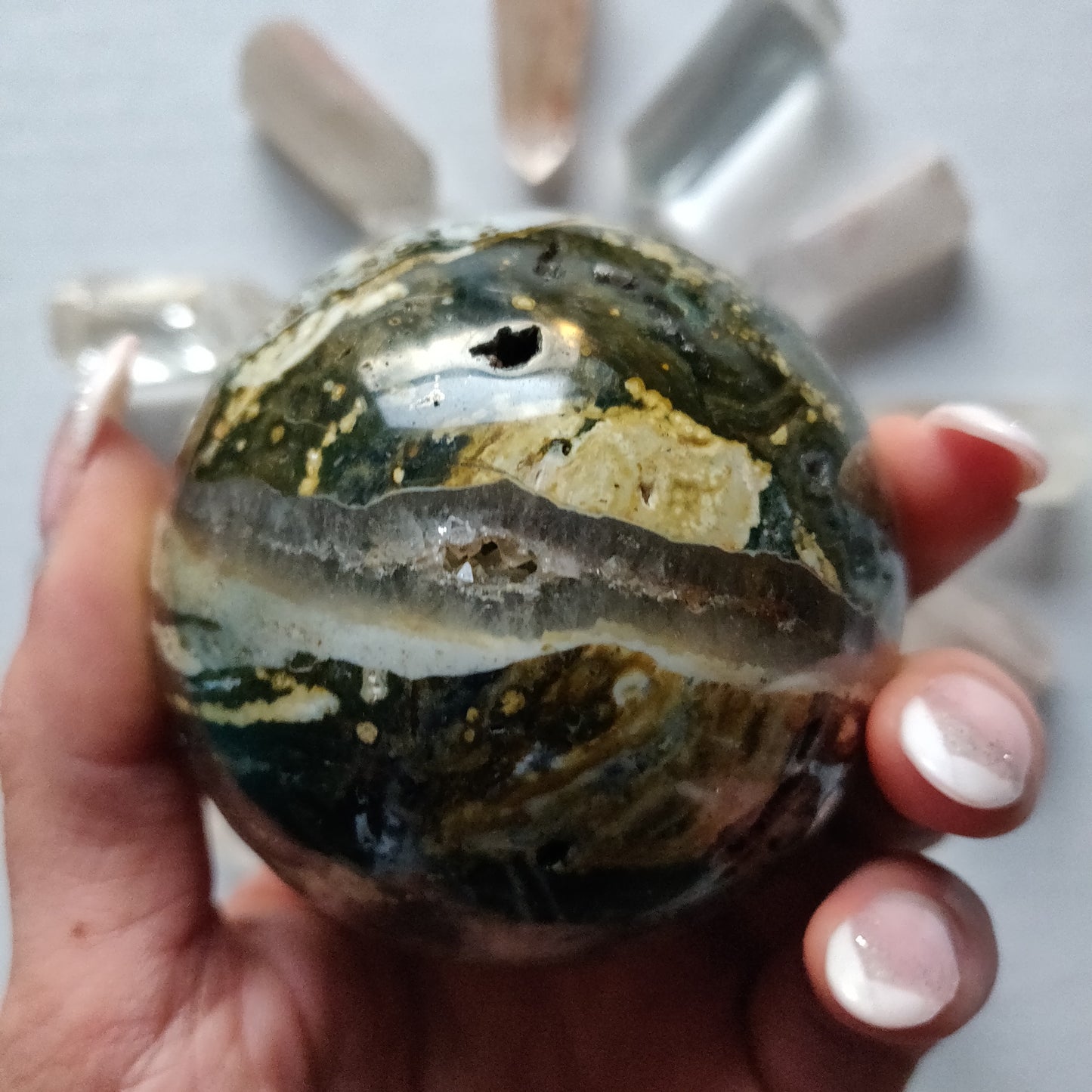 Ocean Jasper Sphere (#2) - Simply Affinity