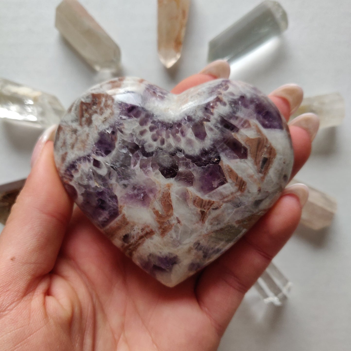 Chevron Amethyst Heart (#3) - Simply Affinity