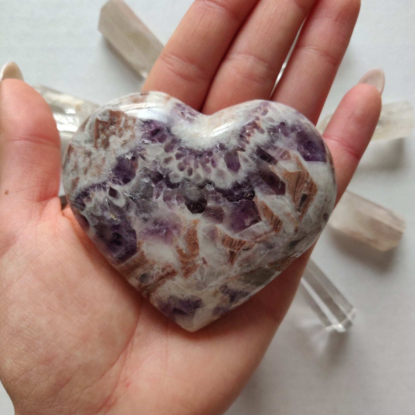 Chevron Amethyst Heart (#3) - Simply Affinity