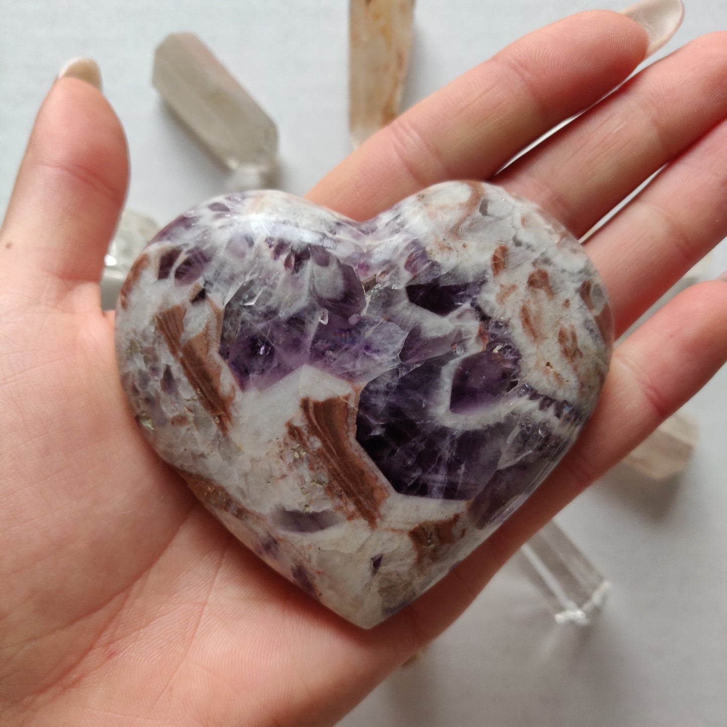 Chevron Amethyst Heart (#3) - Simply Affinity