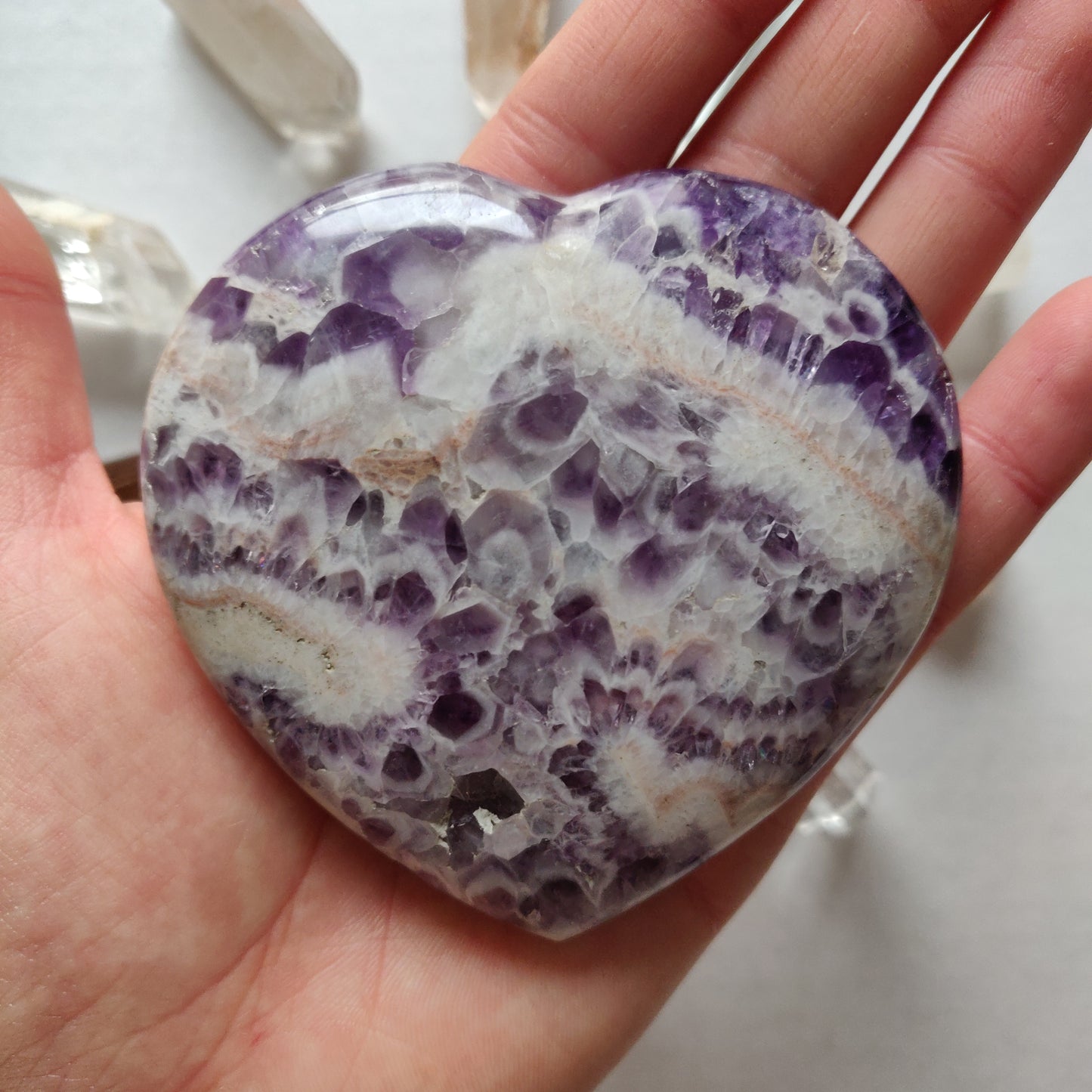 Chevron Amethyst Heart (#4) - Simply Affinity