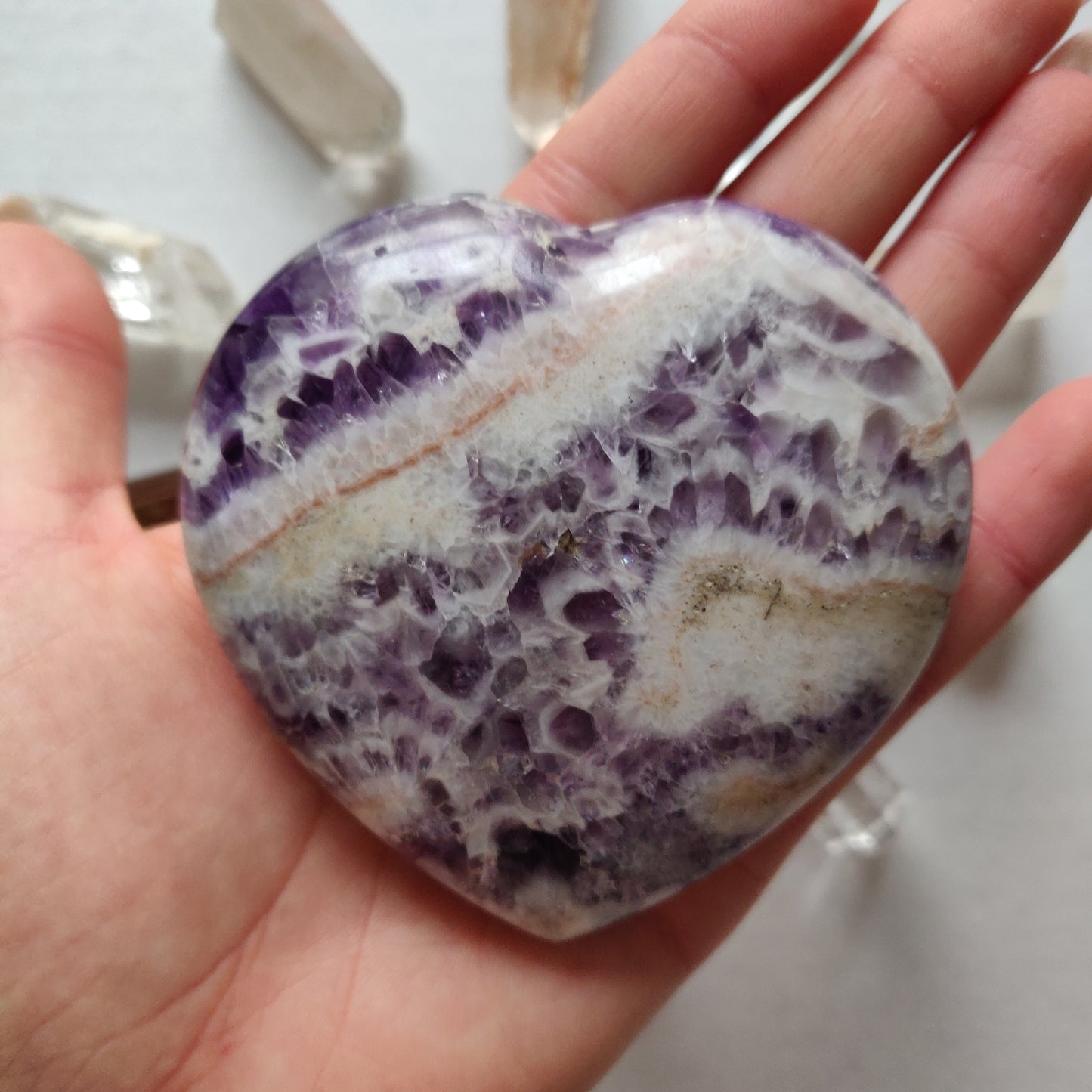 Chevron Amethyst Heart (#4) - Simply Affinity