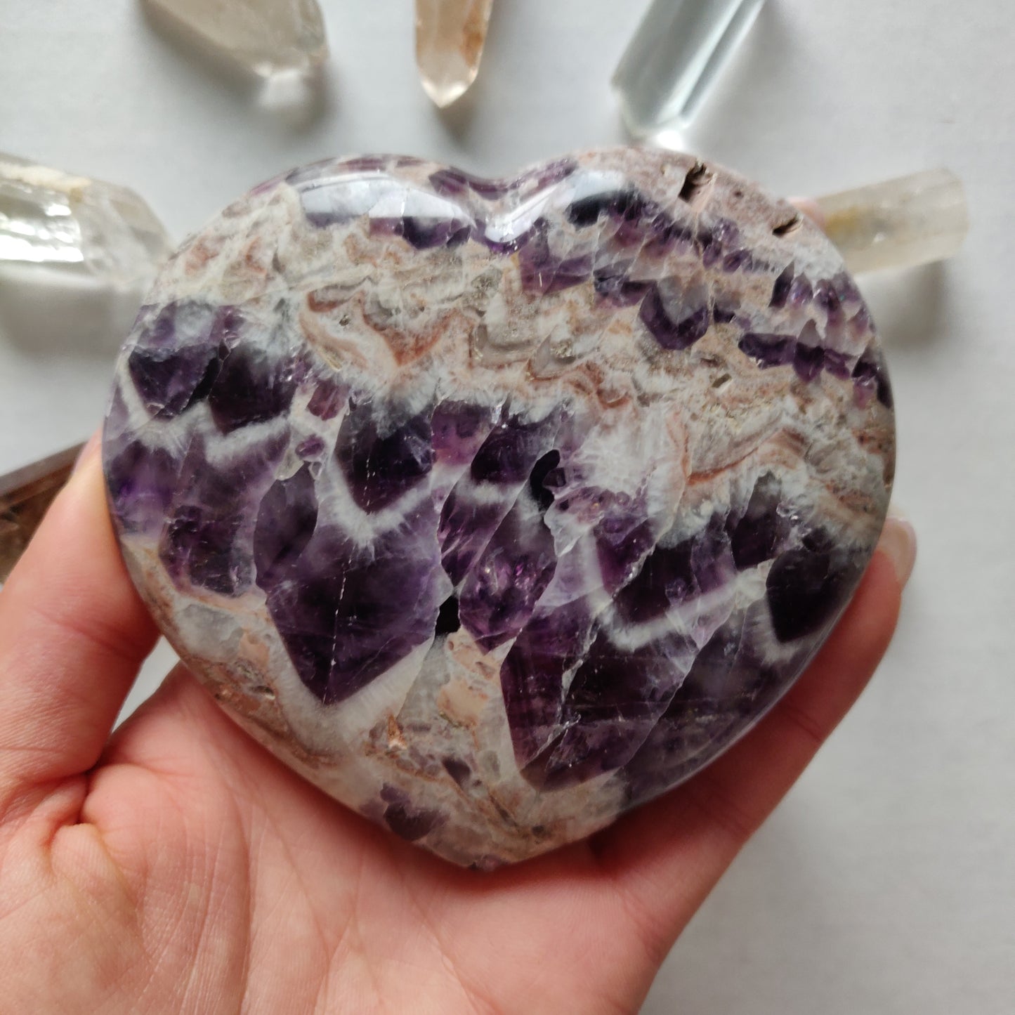 Chevron Amethyst Heart (#7) - Simply Affinity