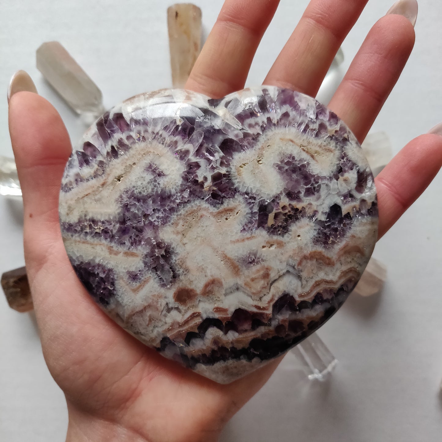 Chevron Amethyst Heart (#9) - Simply Affinity