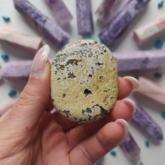 Ocean Jasper Palm Stone (#44) - Simply Affinity