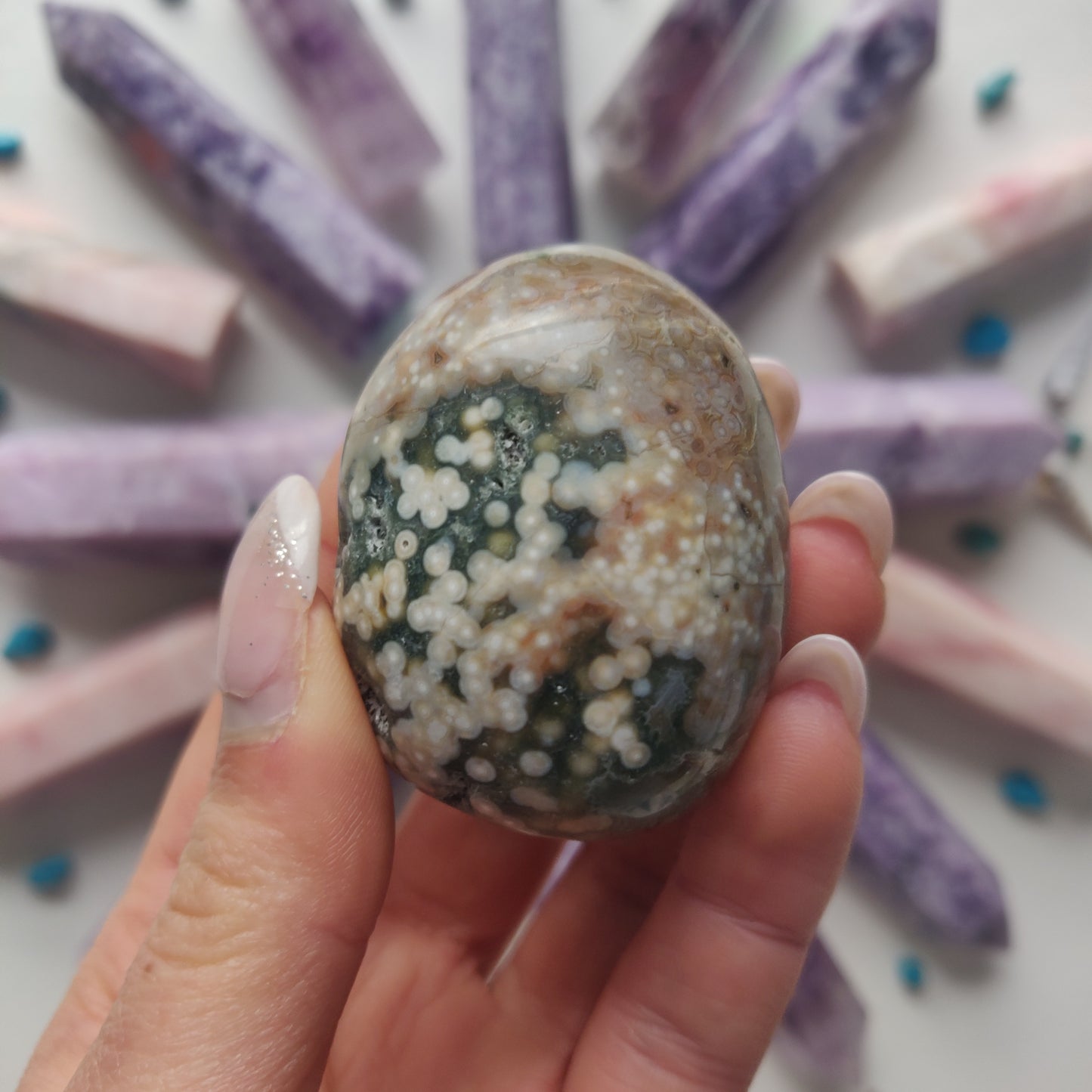 Ocean Jasper Palm Stone (#46) - Simply Affinity