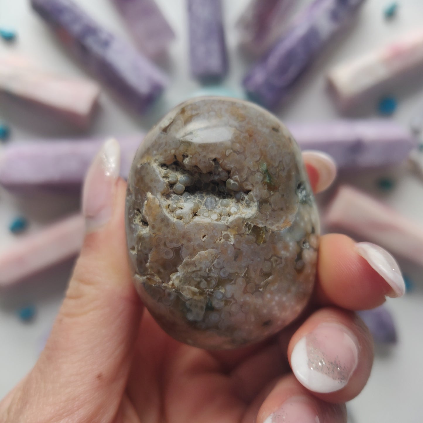 Ocean Jasper Palm Stone (#46) - Simply Affinity