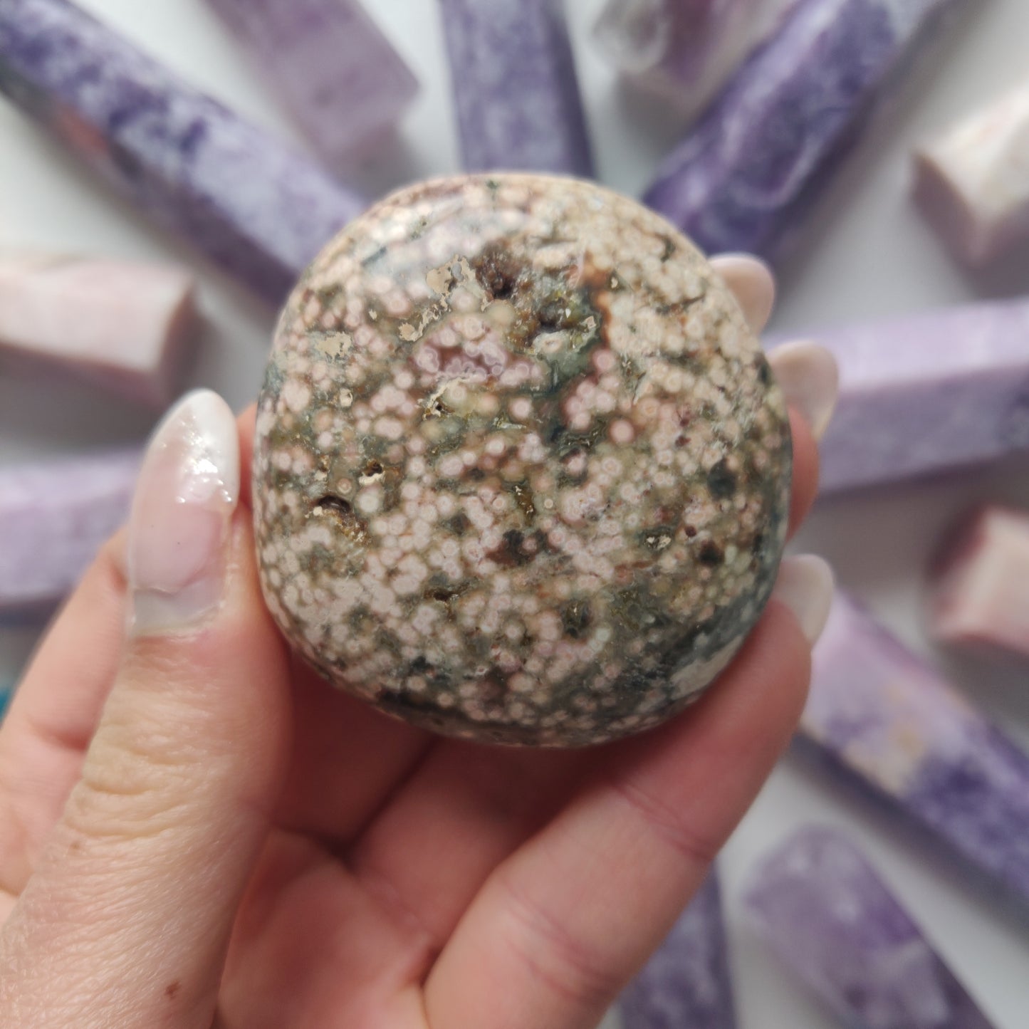 Ocean Jasper Palm Stone (#47) - Simply Affinity